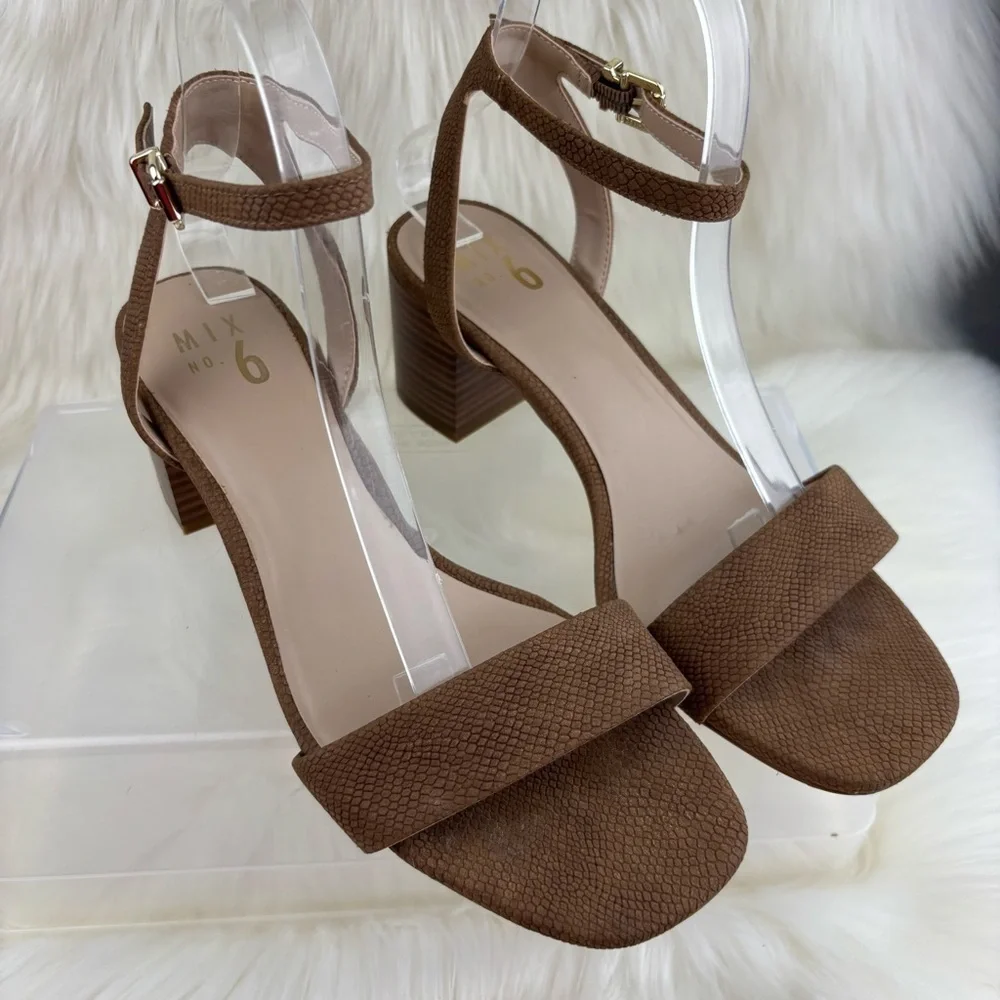 MIX NO.6 SUEDE HELLS SANDALS WOMANS SIZE 8.5